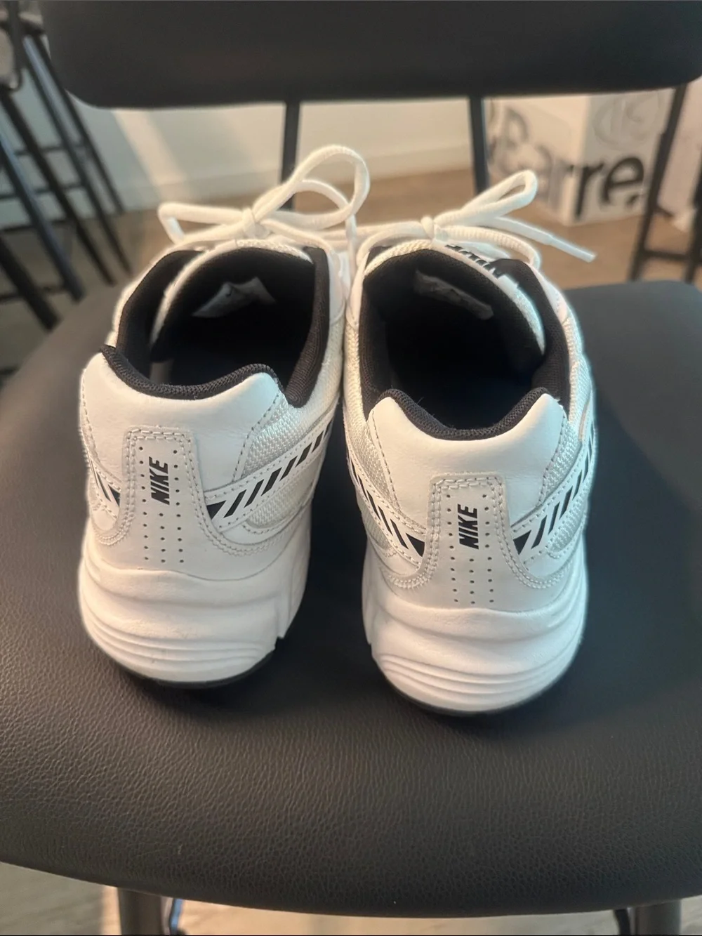 Nike White and Black Running Sneakers